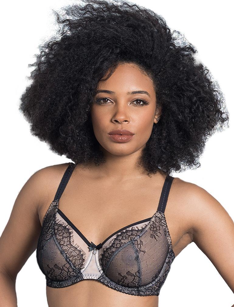 Black Ava See-Through Lace Bra – Pazazz