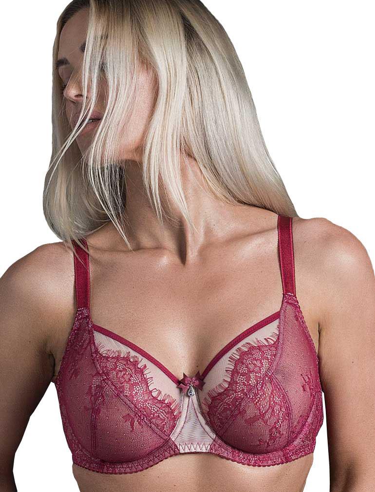 Red Ava See-Through Lace Bra – Pazazz