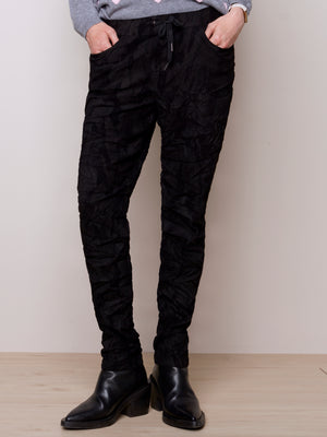 Crinkle Suede Jogger