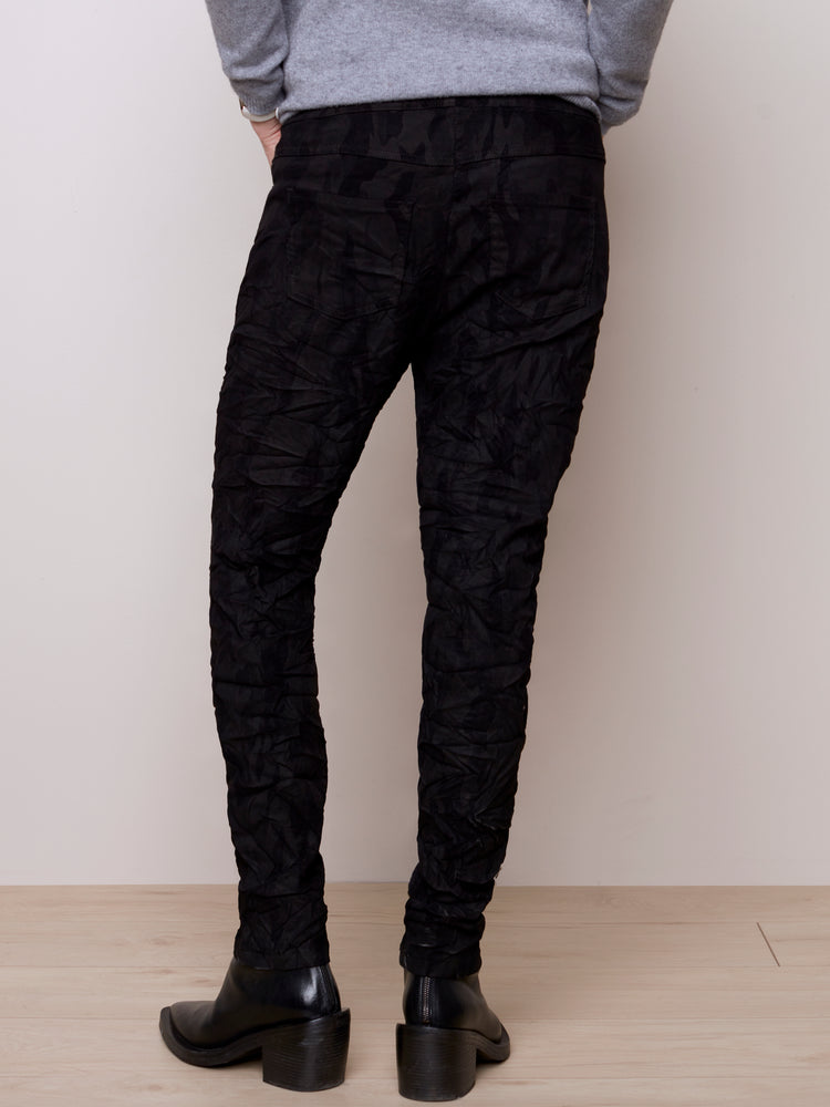 Crinkle Suede Jogger