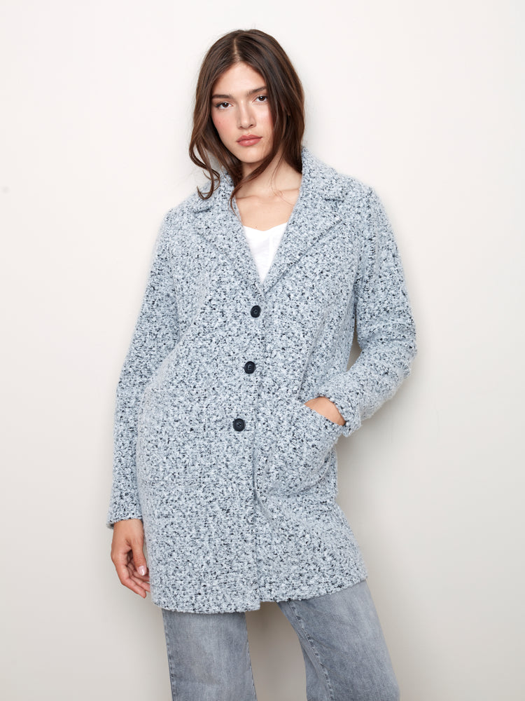 Plaid Boucle Coat