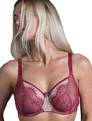 
            
                Load image into Gallery viewer, Red Ava See-Through Lace Bra
            
        